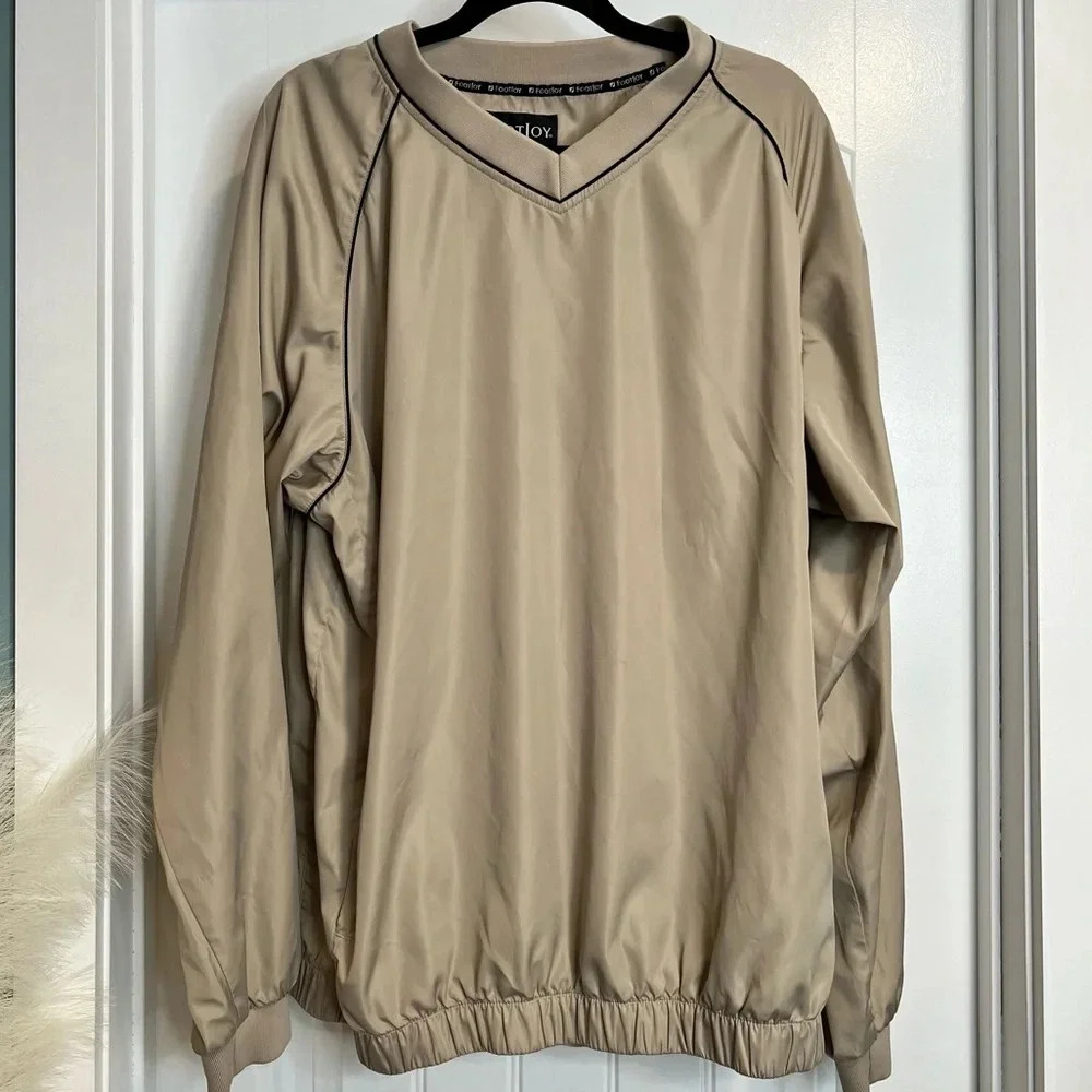 FootJoy FJ Men’s Tan Pullover Windbreaker. Size XL.‎